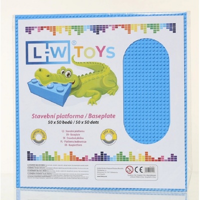 L-W Toys Veľká podložka na stavanie 50x50 bodů modrá