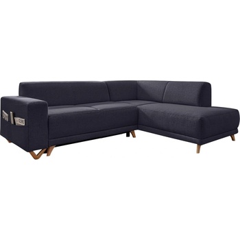 Miuform Антрацитен разтегателен/с място за съхранение ъглов диван (десен ъгъл/L форма) Classy Sophie - Miuform (677LIN19)