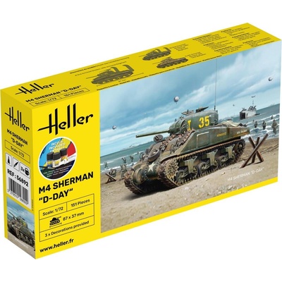 Heller STARTER KIT M4 Sherman D-Day 1:72