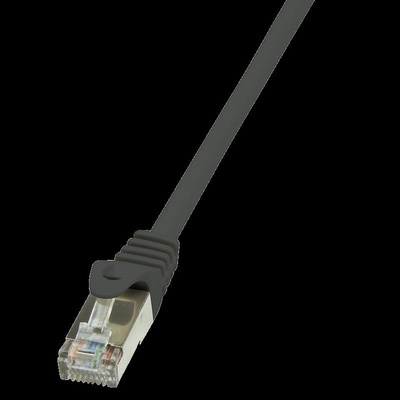 Logilink CP1013S patch Cat.5e, F/UTP, 0,25m, černý