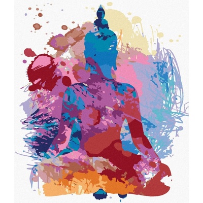 Zuty Malování podle čísel ABSTRAKTNÍ BAREVNÝ BUDDHA