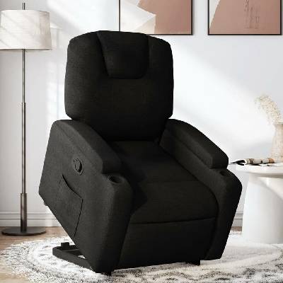 vidaXL 11461.3204370 Zvedací polohovací černé textil