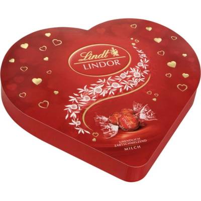 Lindt Lindor čokoláda ve tvaru srdce, mléčná 325 g