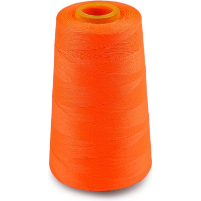 Polyesterové nitě pro overlocky i klasické šití návin 3000 yards PES 40S/2 Varianta: 12 (6024) oranžová neon, Balení: 1 ks