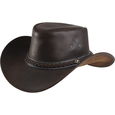 Randol ´s Westernový klobouk Style kožený hnědý – Zboží Dáma