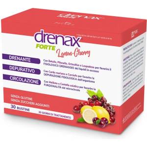 Paladin Pharma Диуретична детокс формула - Дренакс - Drenax® с бяла бреза, касис и миши уши, 30 сашета, с вкус на лимон и череша (553605 (03762-S) PP)