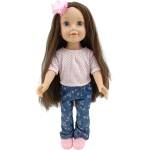 Moni Кукла Moni Toys - Pretty Girl, с розова тениска и панталон на цветя, 46 cm (111820)