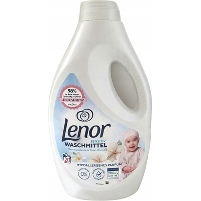 Lenor Sensitiv Baumwollblüte & Tiaré-Blume gel na praní 20 PD 1 l