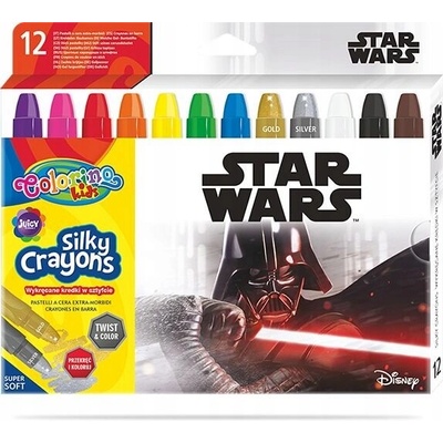 Colorino Kids Star Wars záhradné gélové pastelky vysúvacie 12 farieb
