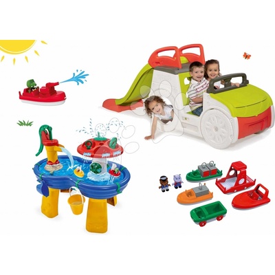 Smoby 840200-5 set preliezačka Adventure Car so šmykľavkou a vodná hra Waterplay Niagara