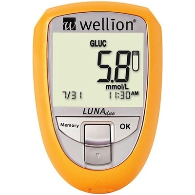 Wellion Luna Trio glukometr set žlutý