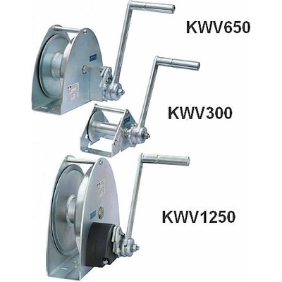 Ruční lanový naviják KWV - HAACON - pozinkovaný KWV 300, 22m, 4mm, 300/150kg, 230269/232006
