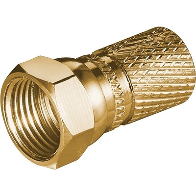 Goobay Skrutkovací F konektor 7,3 mm, medený-pozlátený
