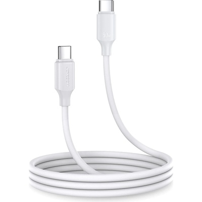 Кабел за зареждане / пренос на данни Joyroom, USB-C към USB-C, 480Mb / s, 60W, 1m, бял, (S-CC060A9) (S-CC060A9 1m white)