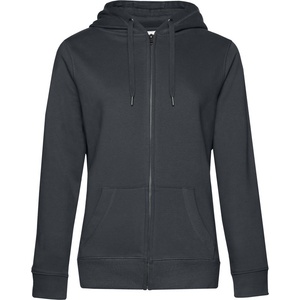 B&C Collection B&C QUEEN ZIPPED HOOD / Дамски суичър с цип - антрацит S (01W03Qa9701)