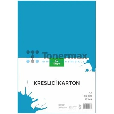 Barevný kreslicí karton A4, světle modrý, 180 g/m2, 50 listů