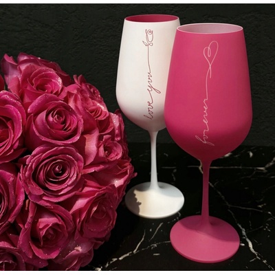 Crystalex Sklenice Love Red and White 2 x 550 ml