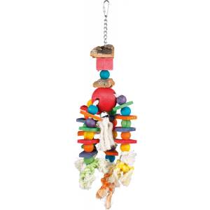 TRIXIE Colourful Wooden Toy for the Bird Cage - Дървена играчка за големи папагали, 35 см
