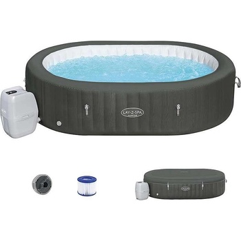Bestway Джакузи надуваемо, 270x180x71 см, Bestway 60067 Lay-Z-Spa Mauritius AirJet, с филтърна система, дозатор за хлор и термо покривало (60067)
