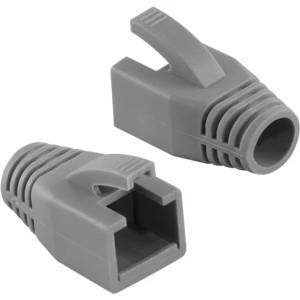 LogiLink RJ45 изолиращ защитен капак, 8 мм, сив, 10 бр