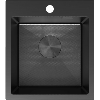 Mexen Solix мивка от неръждаема стомана с 1 отделение 400 x 450 мм, черен HC - 6401401000-70HC (6401401000-70HC)