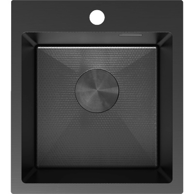 Mexen Solix мивка от неръждаема стомана с 1 отделение 400 x 450 мм, черен HC - 6401401000-70HC (6401401000-70HC)