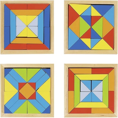 Goki Дървена мозайка Goki - Светът на формите, асортимент (57572)