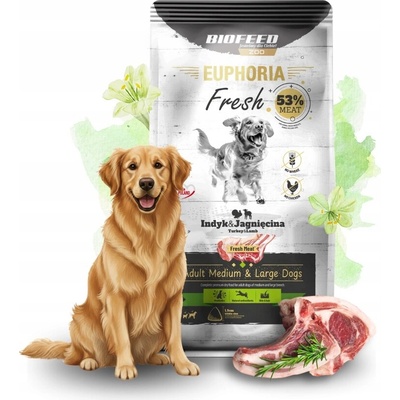 Biofeed Euphoria Fresh Meat Krůta Jehněčí M/L 2 kg