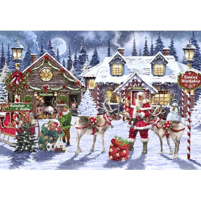 Bluebird Puzzle - Puzzle Santa at work - 1 000 piese