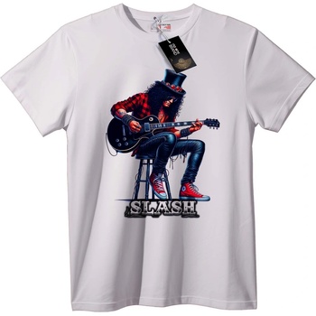 NOONEBRAND SLASH GUNS ROSES Тениска Рок китарист - M, White