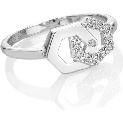 Hot Diamonds Stříbrný prsten Hexagon DR314 o 50 b