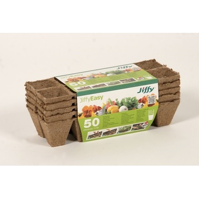 Jiffy Products Rašelinový kontejner Jiffystrips 5-50 4,5x4,5 cm plato 10ks 5 plat v balení
