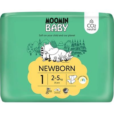 MOOMIN BABY 1 NEWBORN 2-5KG 25 KS MUUMI