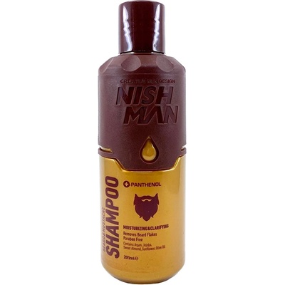 Nish Man Beard & mustache shampoo šampon na vousy a knír 200 ml – Zboží Mobilmania