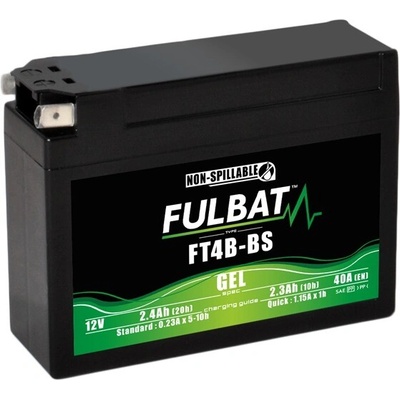 Baterie 12V, YT4B-BS GEL, 12V, 2.3Ah, 40A, bezúdržbová GEL technologie 113x38x85 FULBAT (aktivovaná ve výrobě) FULBAT M310-217