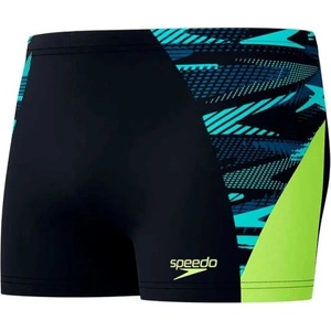 Speedo eco endurance+ max splice aquashort black/hyper yellow s - uk32