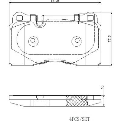 BREMBO Sada brzdových platničiek kotúčovej brzdy P85116E