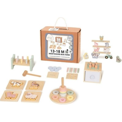 EliNeli Sada montessori hraček pro děti od 1 roku 13 až 18 měsíců edukativní box – Zboží Dáma