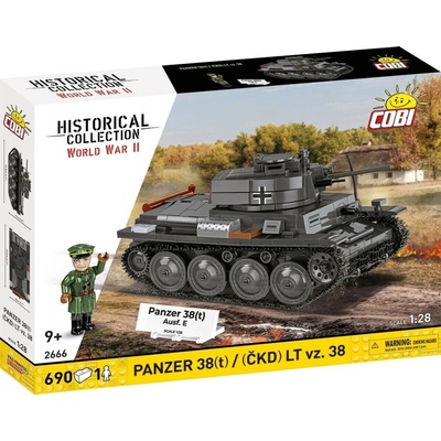 COBI 2666 World War II Československý lehký tank Panzer 38 (t) / (ČKD) LT vz. 38 1:28 – Zboží Mobilmania