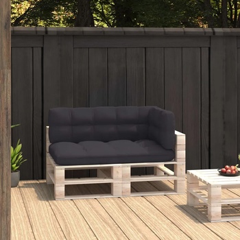 vidaXL Палетни възглавници, 3 бр, антрацит, текстил (314558)