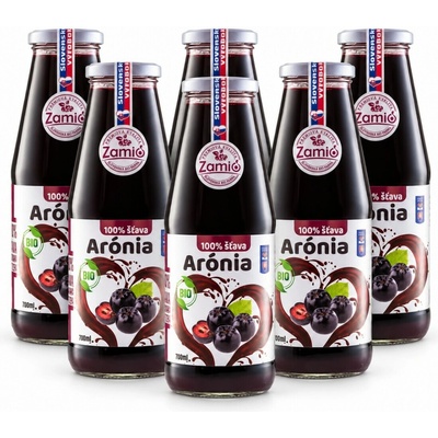 Zamio Bio Arónia 100% šťava 6 x 700 ml