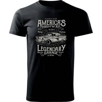 America's Highway Klasické triko černá