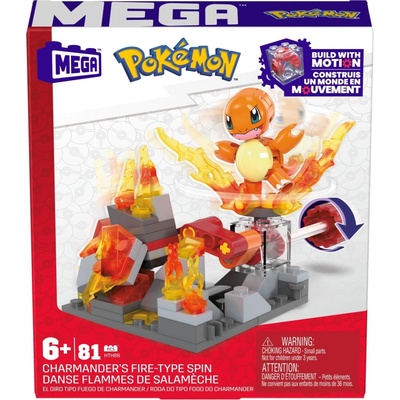 Mega Construx Pokémon Charmanderův ohnivý útok – Zboží Dáma