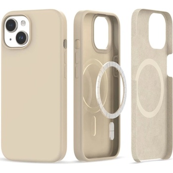 Apple Силиконов калъф Tech-protect Silicone MagSafe iPhone, за Iphone 15, Sand Beige