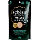 Kapsičky pre mačky Schesir Cat After Dark Velvet Mousse kura a vajcia 80 g