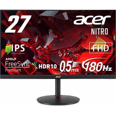 Монитор Acer Nitro XV270M3bmiiprx (UM. HX0EE. 305), 27" (68.58cm) IPS панел, 180Hz, Full HD, 0.5ms, 100 000 000: 1, 250cd/m2, DisplayPort, HDMI (UM.HX0EE.305)