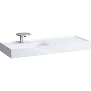 Laufen Kartell - Умивалник 120x46 см, с 1 отвор за смесител, SaphirKeramik, с LCC, бял H8133324001111 (H8133324001111)