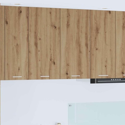 vidaXL Висящ шкаф със съхранение Дъб 80 x 31 x 80 см Инженерно дърво (884289)