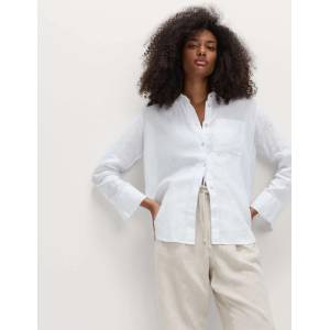 Marks & Spencer Риза от чист лен Marks & Spencer бяла Marks & Spencer | Byal | ЖЕНИ | 22