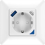 Smart Socket WiFi Контакт с BT Дистанционно и Мониторинг 16A USB A/C Fast Charge 20W - 40587